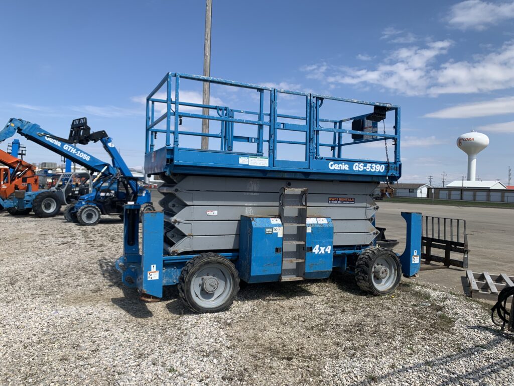 2011 Genie GS-5390 RT – 53′ Diesel Rough Terrain Scissor Lift